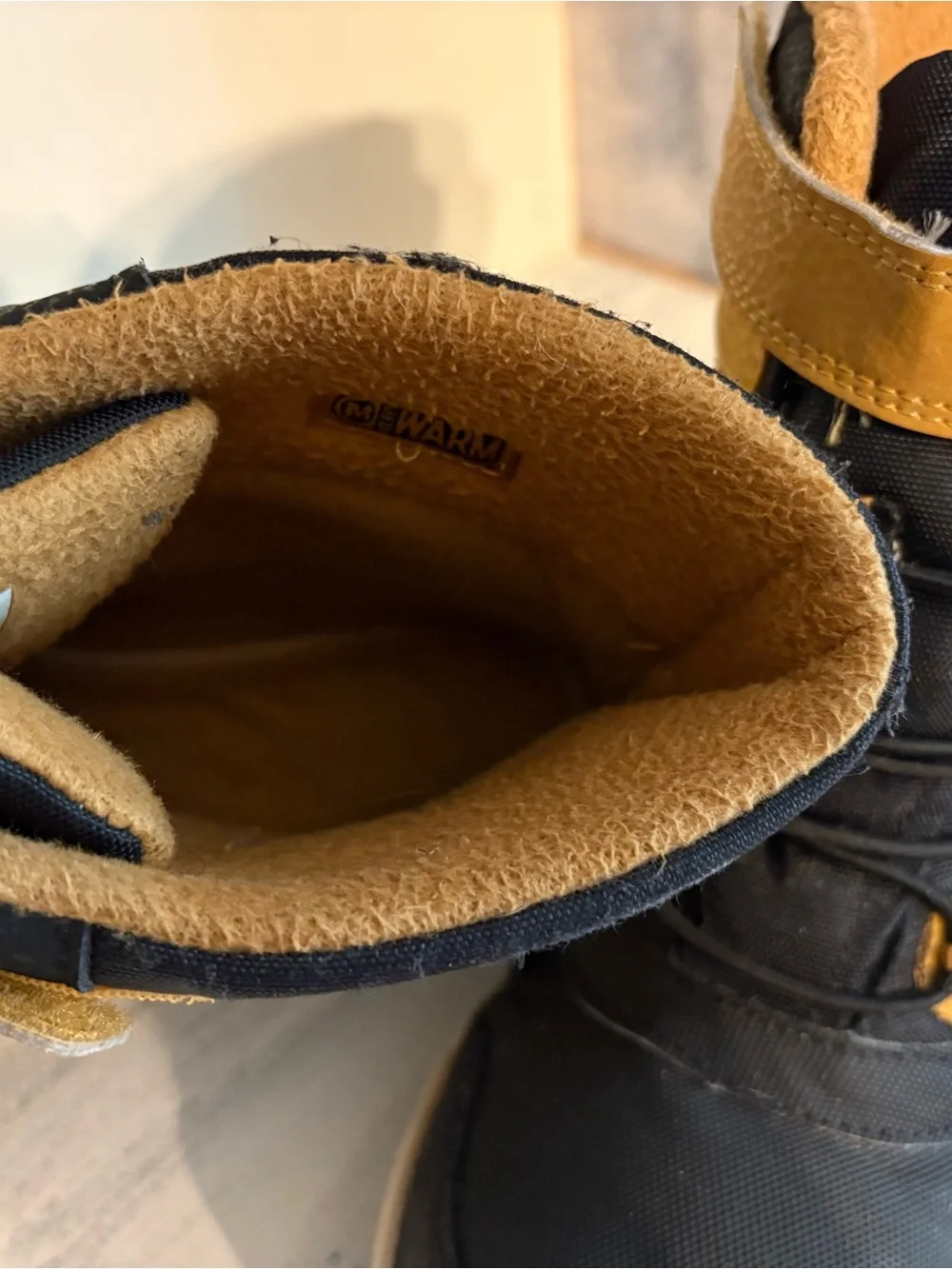 Merrell Kids Black and Wheat Snow Boots
